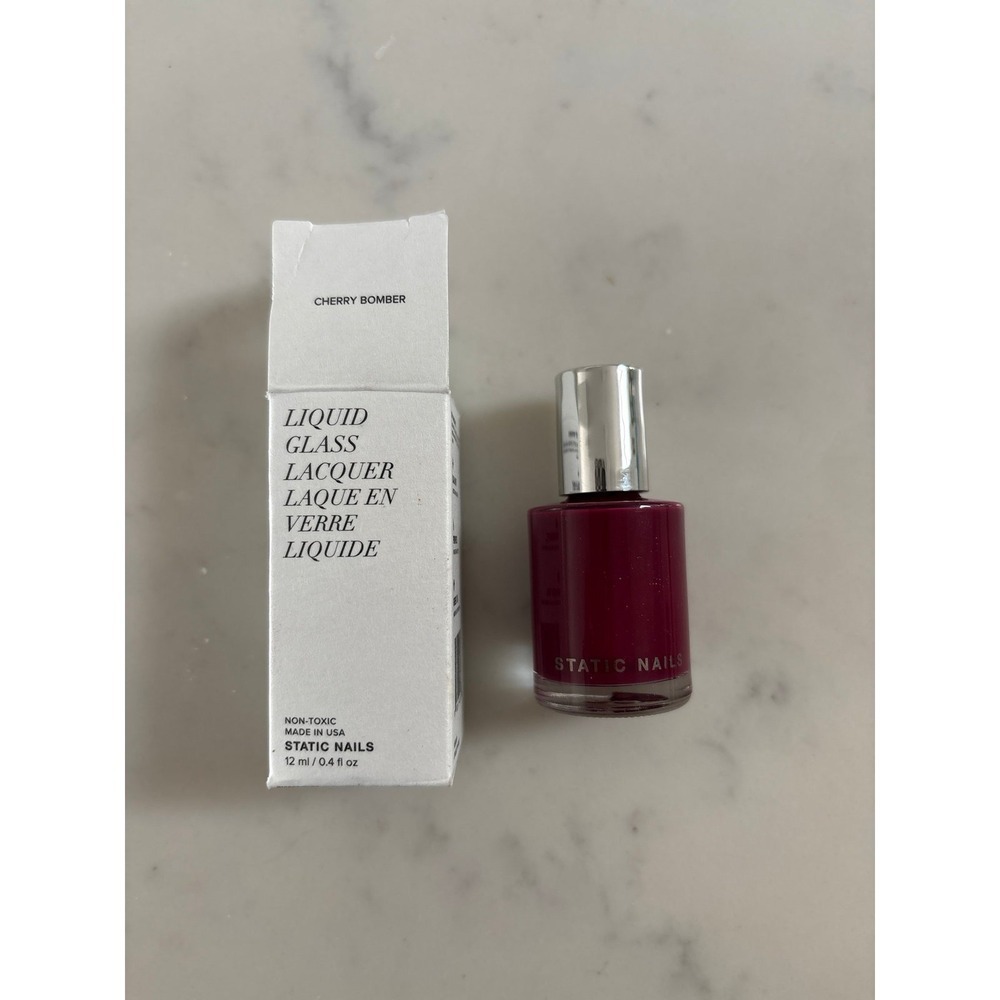 New Static Nails Liquid Glass Lacquer cherry bomber Full Size Nail Polish